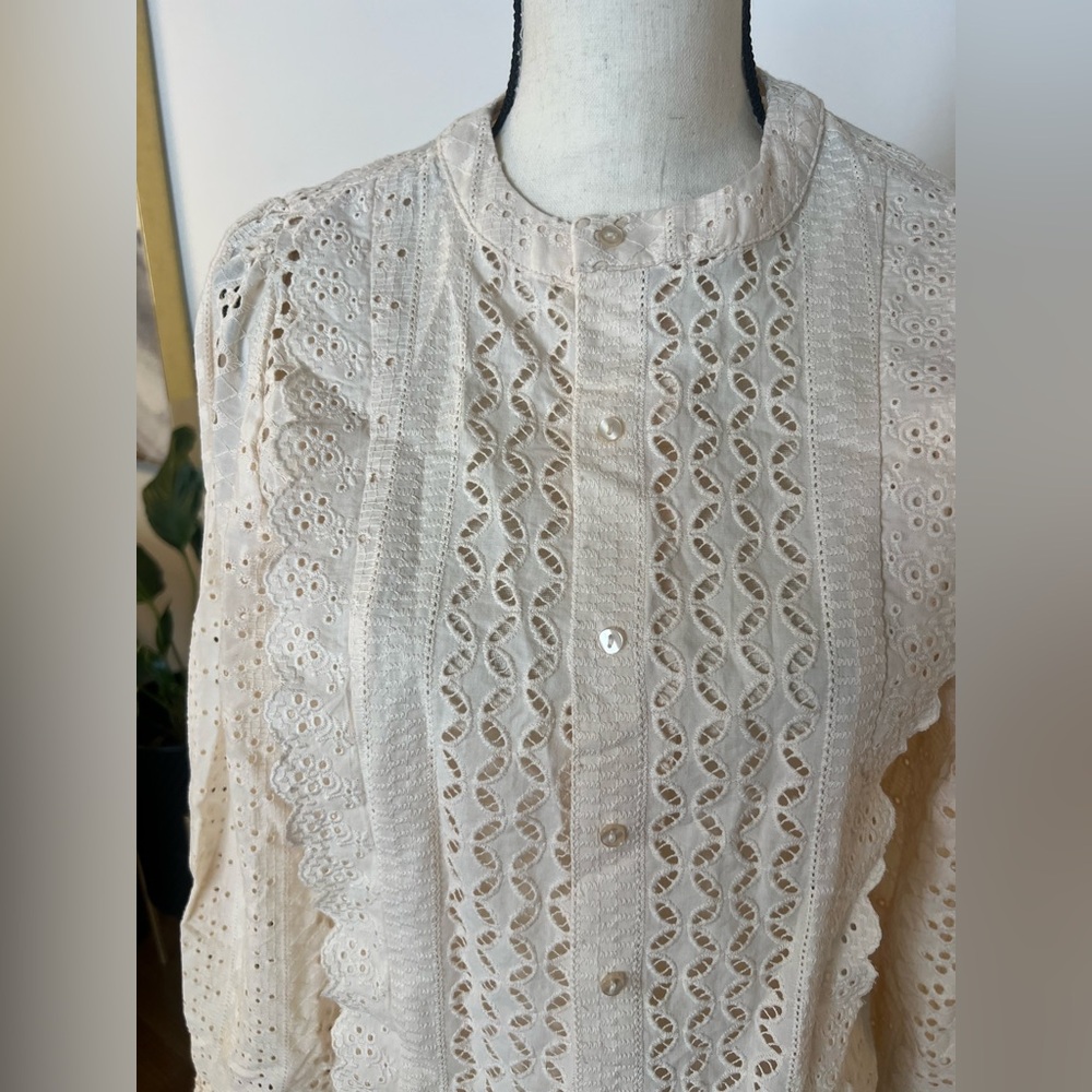 Joie Ivory Lace Blouse - Picture 2 of 8